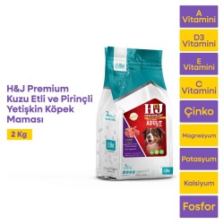 Health & Joy (H&J) Premium Kuzu Etli ve Pirinçli Yetişkin Köpek Maması 2 Kg - 1