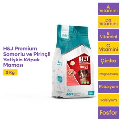 Health & Joy (H&J) Premium Somonlu ve Pirinçli Yetişkin Köpek Maması 2 Kg - 1