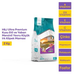 Health & Joy (H&J) Ultra Premium Kuzu Etli ve Yaban Mersinli Yavru Küçük Irk Köpek Maması 2 Kg - 1