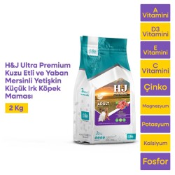 Health&Joy (H&J) Ultra Premium Kuzu Etli ve Yaban Mersinli Yetişkin Küçük Irk Köpek Maması 2 Kg - 1