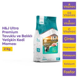 Health&Joy (H&J) Ultra Premium Tavuklu ve Balıklı Yetişkin Kedi Maması 2 Kg - 1