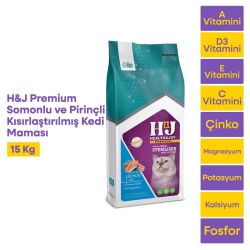 Health&Joy (H&J) Premium Somonlu ve Pirinçli Kısır Kedi Maması 15 Kg - 1