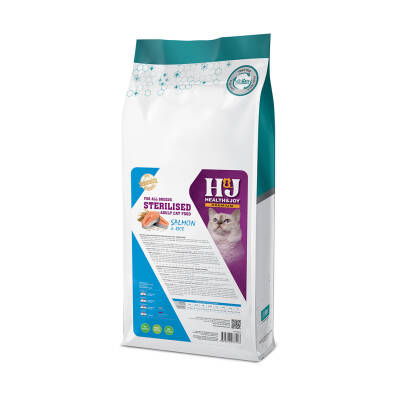 Health&Joy (H&J) Premium Somonlu ve Pirinçli Kısır Kedi Maması 15 Kg - 5