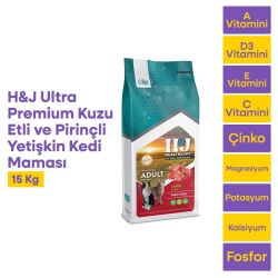 Health&Joy (H&J) Ultra Premium Kuzu Etli ve Pirinçli Yetişkin Kedi Maması 15 Kg - 1