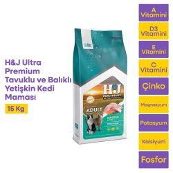 Health&Joy (H&J) Ultra Premium Tavuklu ve Balıklı Yetişkin Kedi Maması 15 Kg 