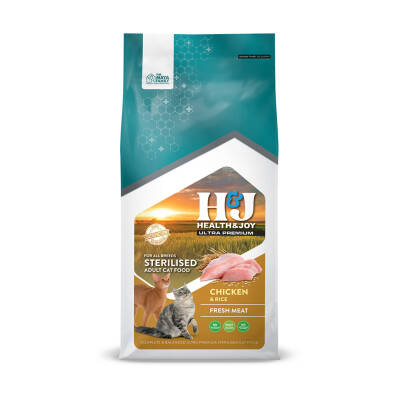 Health&Joy (H&J) Ultra Premium Tavuklu ve Pirinçli Kısır Kedi Maması 15 Kg - 4