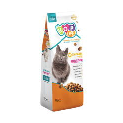 Hop Life Kısırlaştırılmış Yetişkin Kedi Maması - Tavuklu (15 KG) | Ekonomik ve Dengeli Beslenme 