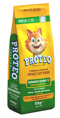 Proteo Yetişkin Kedi Maması Gurme 15 KG | Klasik ve Dengeli Beslenme - 1