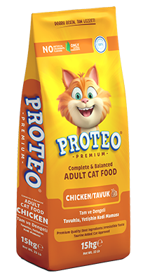 Proteo Yetişkin Kedi Maması Tavuklu 15 KG | Klasik ve Dengeli Beslenme - 1