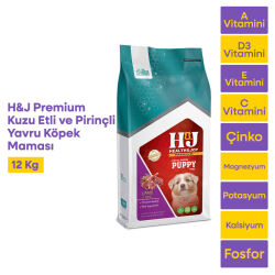  Health&Joy (H&J) Premium Kuzu Etli ve Pirinçli Yavru Köpek Maması 12 Kg - 1