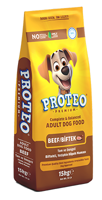 Proteo Yetişkin Köpek Maması - Sığır Etli (15 KG) | Standart ve Dengeli Beslenme - 1