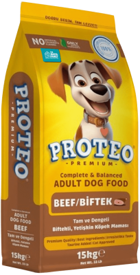 Proteo Premium Sığır Etli Yetişkin Köpek Maması 15 KG - 1