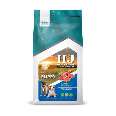 Health & Joy (H&J) Ultra Premium Kuzu Etli ve Yaban Mersinli Yavru Orta/Büyük Irk Köpek Maması 12 Kg - 4