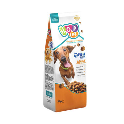 Hop Life Yetişkin Köpek Maması Balıklı 15 KG | Ekonomik ve Dengeli Beslenme - 1