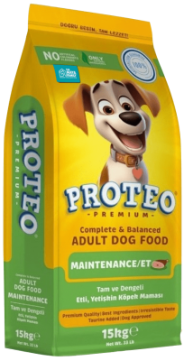 Proteo Maintenance Yetişkin Köpek Maması Etli 15 KG | Klasik ve Dengeli Beslenme - 1